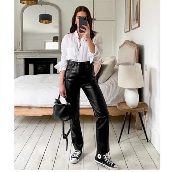 Wilson’s Maxima Pockets Black Buttery Soft Genuine Leather Bootcut Pants Size 10 - Picture 14 of 14